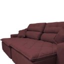 Ver mais imagens de Sofá 2,02M Retrátil e Reclinável com Molas Cama Inbox Confort Tecido Suede Velusoft Vinho