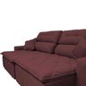 Sofá 2,02M Retrátil e Reclinável com Molas Cama Inbox Confort Tecido Suede Velusoft Vinho - 8