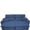 Ver imagem 4 de Sofá 2,12M Retrátil e Reclinável com Molas Cama Inbox Confort Tecido Suede Velusoft Azul
