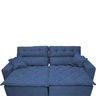 Sofá 2,22M Retrátil e Reclinável com Molas Cama Inbox Confort Tecido Suede Velusoft Azul - 4