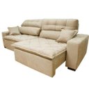 Ver imagem 6 de Sofá 2,22M Retrátil e Reclinável com Molas Cama Inbox Confort Tecido Suede Velusoft Bege