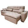 Sofá 2,22M Retrátil e Reclinável com Molas Cama Inbox Confort Tecido Suede Velusoft Castor - 6