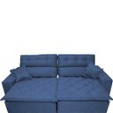 Ver imagem 4 de Sofá 2,52M Retrátil e Reclinável com Molas Cama Inbox Confort Tecido Suede Velusoft Azul