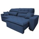 Ver imagem 6 de Sofá 2,52M Retrátil e Reclinável com Molas Cama Inbox Confort Tecido Suede Velusoft Azul