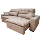 Ver imagem 5 de Sofá 2,52M Retrátil e Reclinável com Molas Cama Inbox Confort Tecido Suede Velusoft Castor