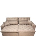 Ver imagem 4 de Sofá 2,52M Retrátil e Reclinável com Molas Cama Inbox Confort Tecido Suede Velusoft Castor