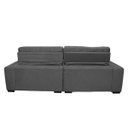 Ver imagem 7 de Sofá 2,52M Retrátil e Reclinável com Molas Cama Inbox Confort Tecido Suede Velusoft Cinza