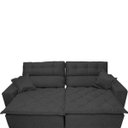 Ver imagem 4 de Sofá 2.52M Retrátil e Reclinável com Molas Cama Inbox Confort Tecido Suede Velusoft Preto