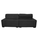 Ver imagem 7 de Sofá 2.52M Retrátil e Reclinável com Molas Cama Inbox Confort Tecido Suede Velusoft Preto