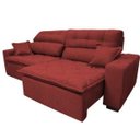 Ver imagem 5 de Sofá 2.52M Retrátil e Reclinável com Molas Cama Inbox Confort Tecido Suede Velusoft Vermelho
