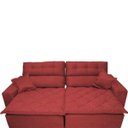Ver imagem 4 de Sofá 2.52M Retrátil e Reclinável com Molas Cama Inbox Confort Tecido Suede Velusoft Vermelho