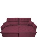 Ver imagem 4 de Sofá 2,52M Retrátil e Reclinável com Molas Cama Inbox Confort Tecido Suede Velusoft Vinho