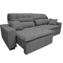 Ver imagem 6 de Sofá 2,72M Retrátil e Reclinável com Molas Cama Inbox Confort Tecido Suede Velusoft Cinza