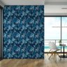 Papel de Parede Floral Azul Arte Destaque 3,50 Metros - 1