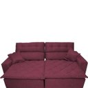 Ver imagem 4 de Sofá 2,72M Retrátil e Reclinável com Molas Cama Inbox Confort Tecido Suede Velusoft Vinho