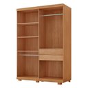 Ver imagem 4 de Guarda-Roupa Solteiro 100% MDF 4 Portas e 2 Gavetas com Pés Multimóveis CR35505 Madeirado/Off