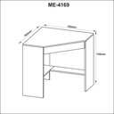 Ver imagem 5 de Mesa Escrivaninha de Canto com 1 Gaveta Me4169 Branco Tecnomobili