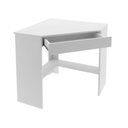 Ver imagem 3 de Mesa Escrivaninha de Canto com 1 Gaveta Me4169 Branco Tecnomobili