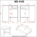 Ver imagem 4 de Mesa Escrivaninha de Canto com 1 Gaveta Me4169 Branco Tecnomobili