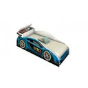 Ver imagem 5 de Cama Carro Infantil Menina Menino Branco Com Baú para Brinquedos Moveis House Azul