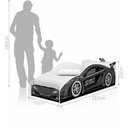 Ver imagem 6 de Cama Carro Infantil Menina Menino Branco Com Baú para Brinquedos Moveis House Azul