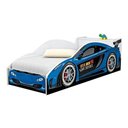 Ver imagem 1 de Cama Carro Infantil Menina Menino Branco Com Baú para Brinquedos Moveis House Azul