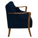 Ver imagem 5 de Poltrona Namoradeira 2 Lugares 135cm Capitonê Lapa M22 Veludo Azul Marinho - Mpozenato