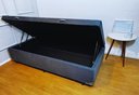 Ver imagem 4 de Cama Box Baú Solteiro Blindado (88x188x42):suede Cinza/solteiro