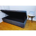 Ver imagem 4 de Cama Box Baú Solteiro Blindado (88x188x42):suede Cinza/solteiro