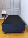 Ver imagem 6 de Cama Box Baú Solteiro Blindado (88x188x42):suede Cinza/solteiro