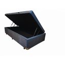 Ver imagem 1 de Cama Box Baú Solteiro Blindado (88x188x42):suede Cinza/solteiro