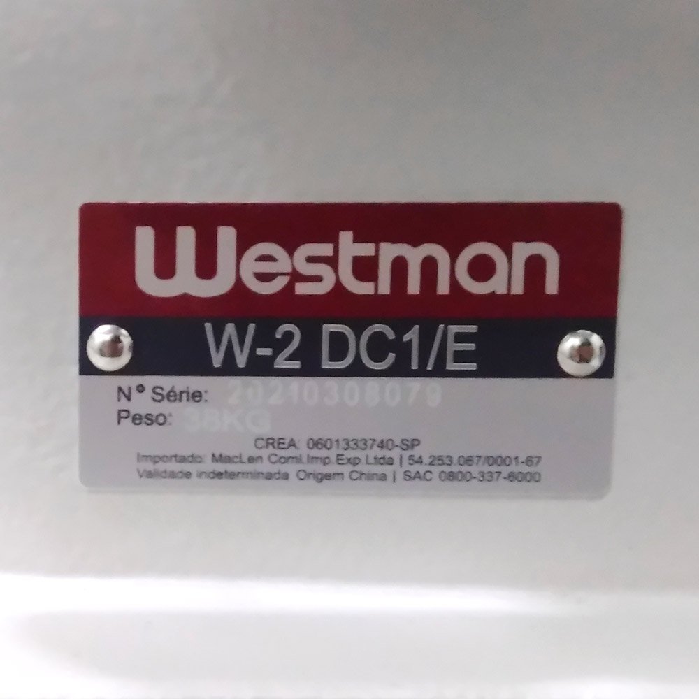Máquina de Costura Industrial Reta com Corte de Linha W-2 DC1/E - Westman BRINDE - Luminária Bivolt  - 3