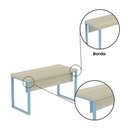 Ver imagem 7 de Mesa Escritório 1340x600x750mm M1340pe40tub Castanheira Natural-azul Dali