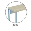 Ver mais imagens de Mesa Escritório 1340x600x750mm M1340pe40tub Castanheira Natural-azul Dali