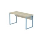 Ver imagem 5 de Mesa Escritório 1340x600x750mm M1340pe40tub Castanheira Natural-azul Dali