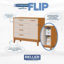 Ver imagem 7 de Quarto de Bebê Flip Guarda Roupa 4p Areia Acetinado Savana com Colchão Gazin - Reller