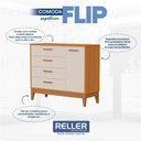 Ver imagem 5 de Quarto de Bebê Flip Guarda Roupa 4p Areia Acetinado Savana com Colchão Gazin - Reller