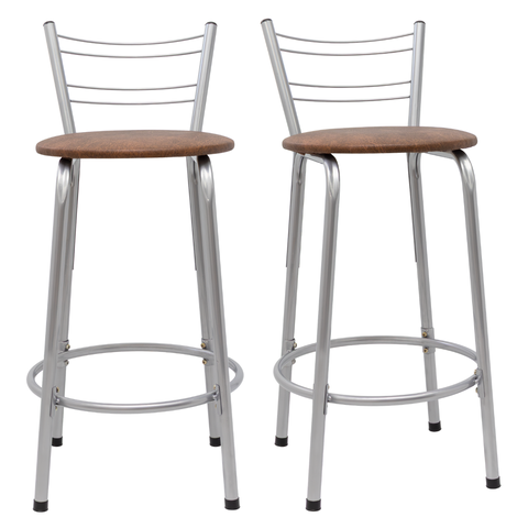 Kit 2 Banquetas para Balcão Flórida Prata 60cm Cozinha Gourmet Bistrô Bancada Piscina Área de Lazer