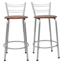Ver imagem 1 de Kit 2 Banquetas para Balcão Flórida Prata 60cm Cozinha Gourmet Bistrô Bancada Piscina Área de Lazer