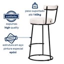 Ver imagem 2 de Kit 04 Banquetas Alta para Cozinha Área Gourmet Miami Couríssimo Branco - Desk Design