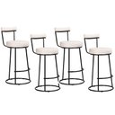 Ver imagem 1 de Kit 04 Banquetas Alta para Cozinha Área Gourmet Miami Couríssimo Branco - Desk Design