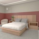 Ver imagem 1 de Cama Casal 1,48m Cabeceira e 2 Mesas Laterais Mdf sob Medida Cor:carvalho Malva