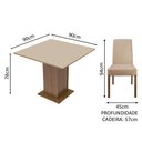 Ver imagem 5 de Conjunto Sala de Jantar Mesa Tampo de Madeira 4 Cadeiras Karina Madesa