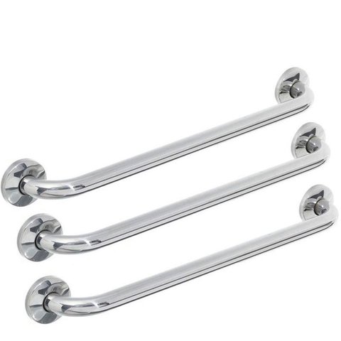 Alça de Apoio para Banheiro Kit 22 Unid. 40cm Inox Barra Idoso Cadeirante Leva pra Malhar Bsl3019