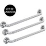 Alça de Apoio para Banheiro Kit 22 Unid. 40cm Inox Barra Idoso Cadeirante Leva pra Malhar Bsl3019 - 2