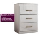 Ver imagem 4 de Cômoda Vitória 61cm 3 Gavetas Linha Cômoda Branco Moval
