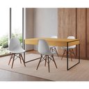 Ver imagem 1 de Mesa Jantar Industrial Retangular Filadélfia Canela 137x90cm Base Ferro Preto com 4 Cadeiras