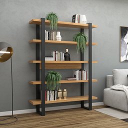 Estante Industrial Home Office Escritório 5 Prateleiras Mdf - 1