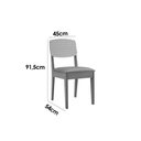 Ver imagem 2 de Conjunto: Mesa de Cozinha Londrina Tampo c/ Vidro Curvo 180cm+6 Cadeiras Havana Naturale/Off White