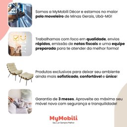 Poltrona Sala Estar Decorativa Costela de Adão com Puff Luxo:poltrona Costela Veludo Bege Claro - 2